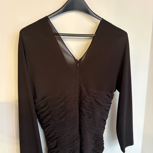 Tadashi Shoji Black Long Sleeve Gown - Picture 6 of 7